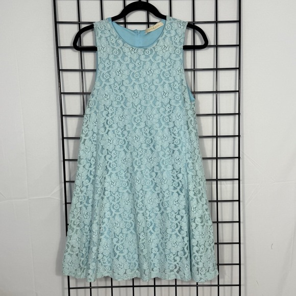 everleigh Dresses & Skirts - Everleigh Dress Womens M Medium Blue Sleeveless Shift Lace Whimsigoth Fairygoth